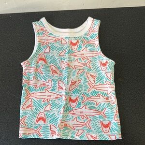 Cat & Jack Shark Print Tank Top - Red and Blue